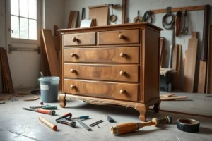 Easy Dresser Restoration Step